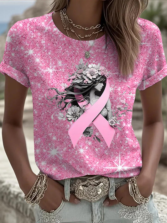 Női íj szalag rhinestone sequin nyomtatás alkalmi póló