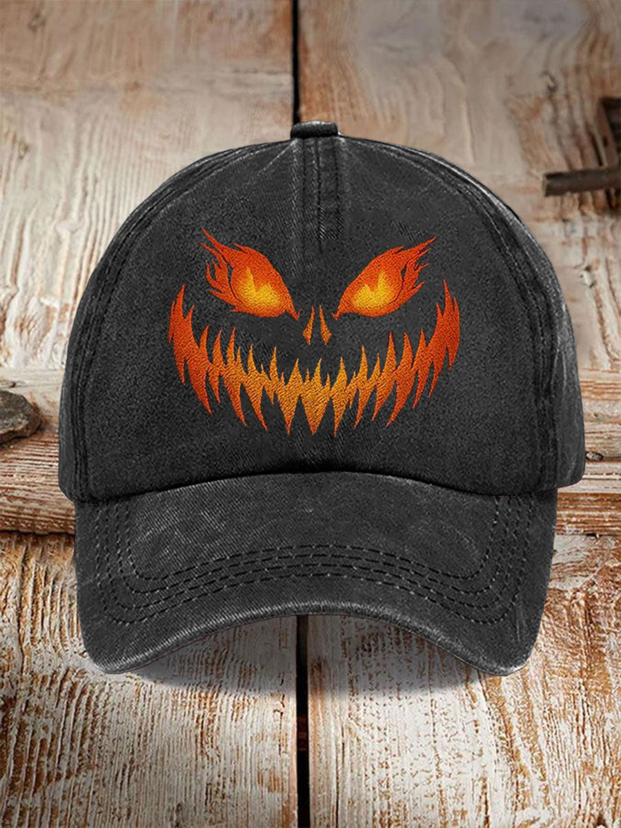 Halloween unisex gonosz tök smiley arc nyomtatott virág kalap
