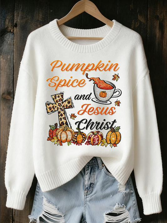 Női hálaadás művészi alkalmi személyzet nyak kötött pulóver