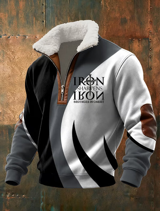 Férfi vintage art faith alkalmi pulóver