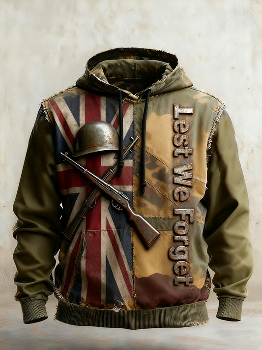 Men's remembrance day "forget me not" poppy hoodie