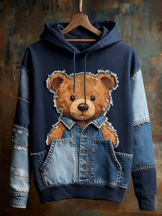 Unisex állat művészet nyomtatás alkalmi vintage kapucnis