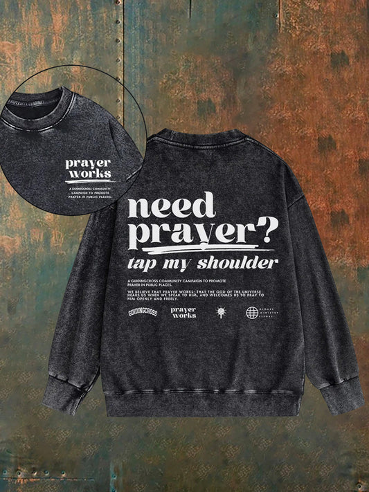 Férfi vintage szomorú keresztény alkalmi pulóver