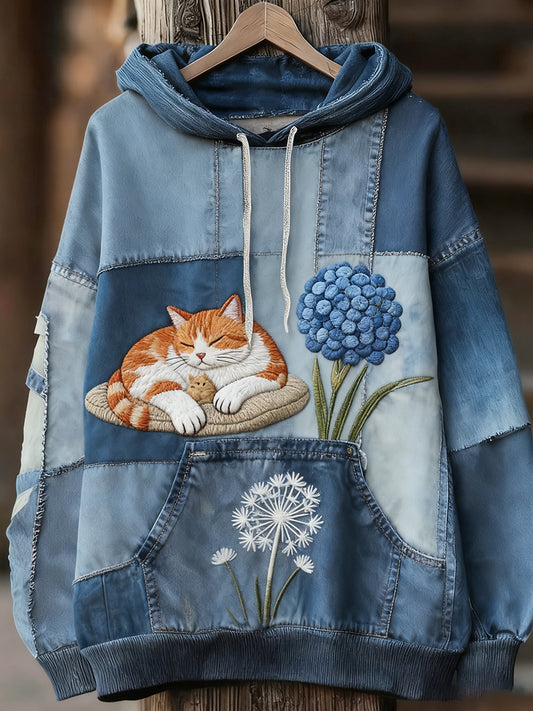 Unisex állat művészet nyomtatás alkalmi vintage kapucnis