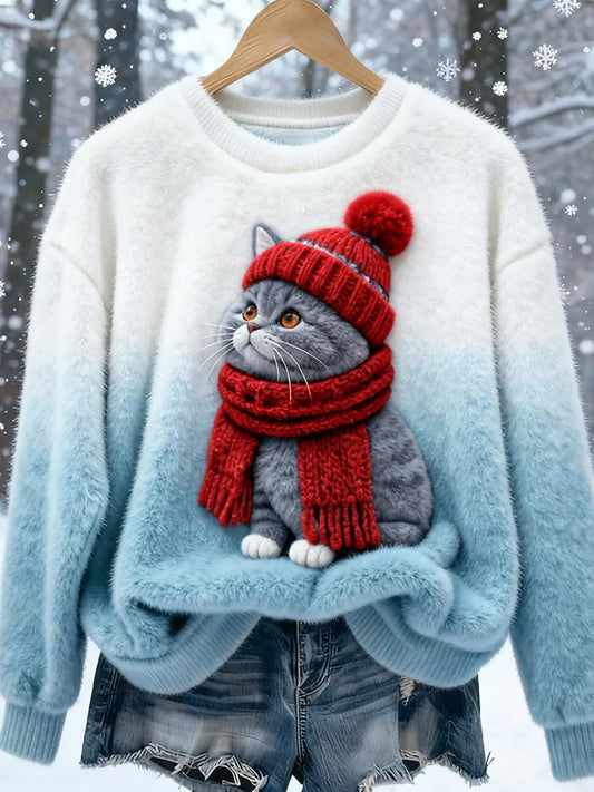 Női retro állat művészet nyomtatás alkalmi flanel tetején