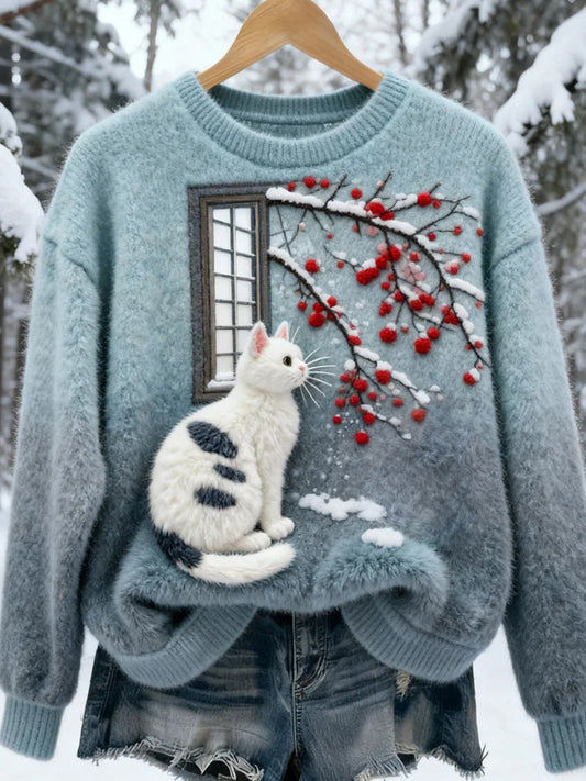 Női retro állat művészet nyomtatás alkalmi flanel tetején