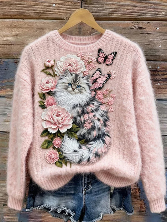 Női retro állat művészet nyomtatás alkalmi flanel tetején