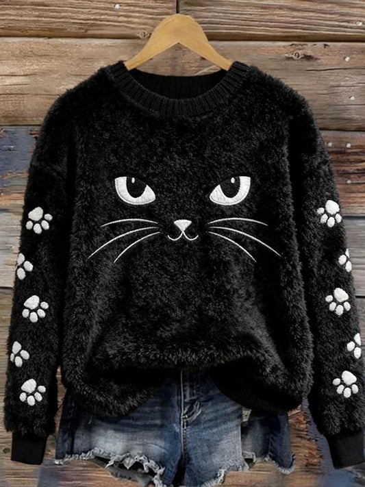 Női retro állat művészet nyomtatás alkalmi flanel tetején