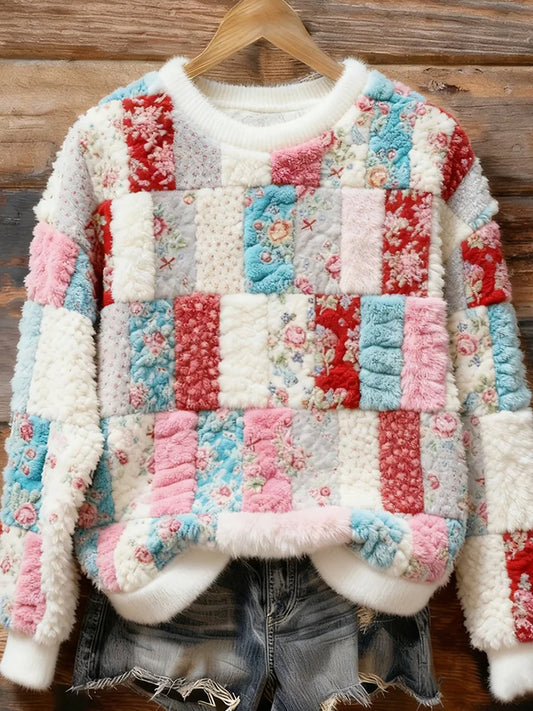 Női retro állat művészet nyomtatás alkalmi flanel tetején