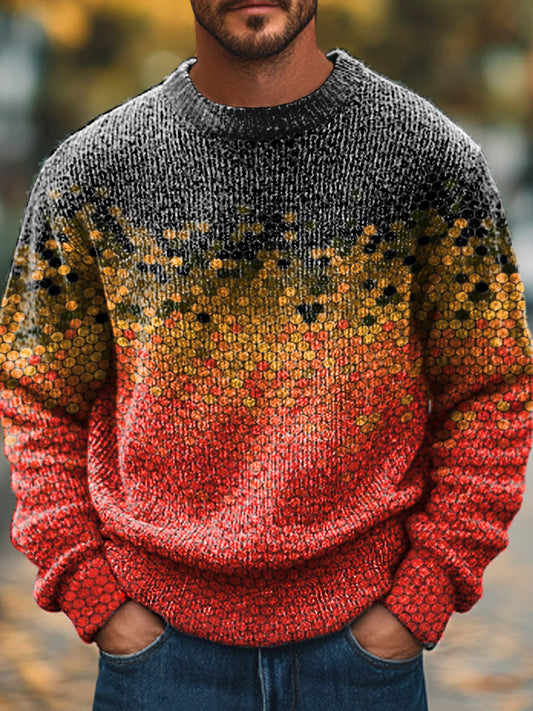 Férfi gradient divat alkalmi pulóver