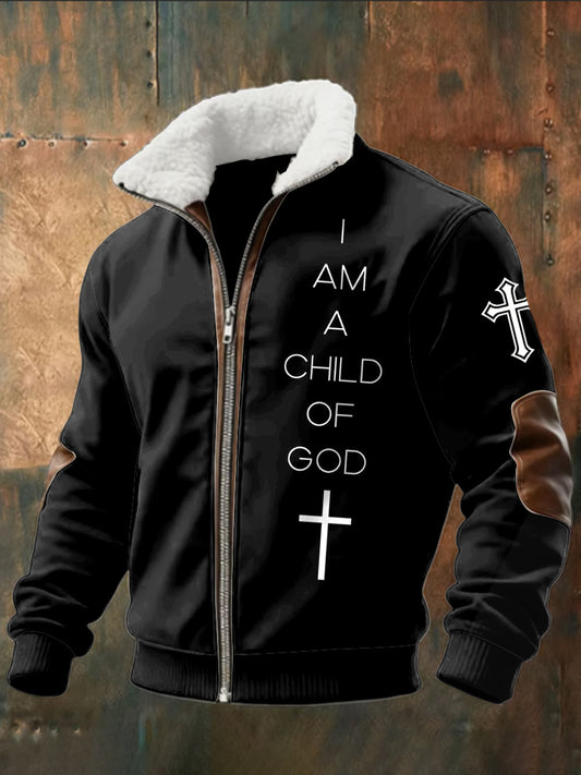 Retro báránygyapjú patchwork cipzáras kabát