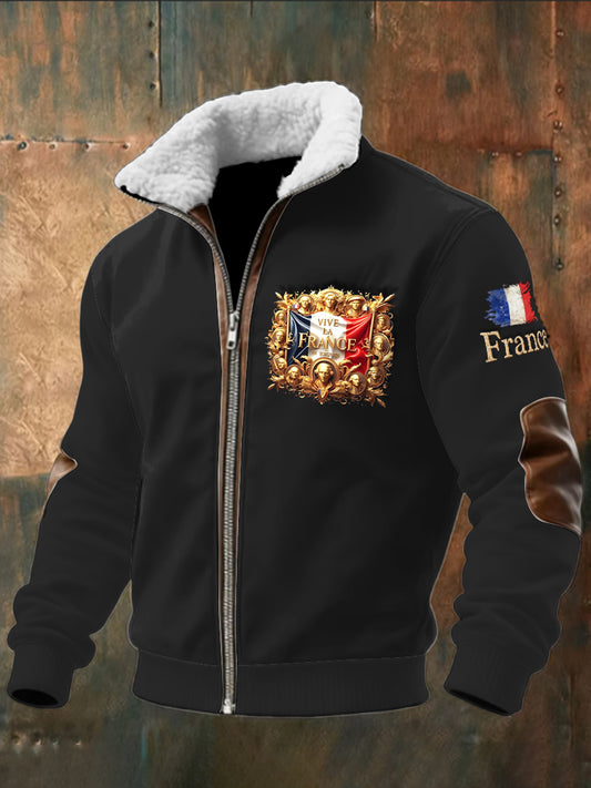 Férfi francia fekete alkalmi kabát