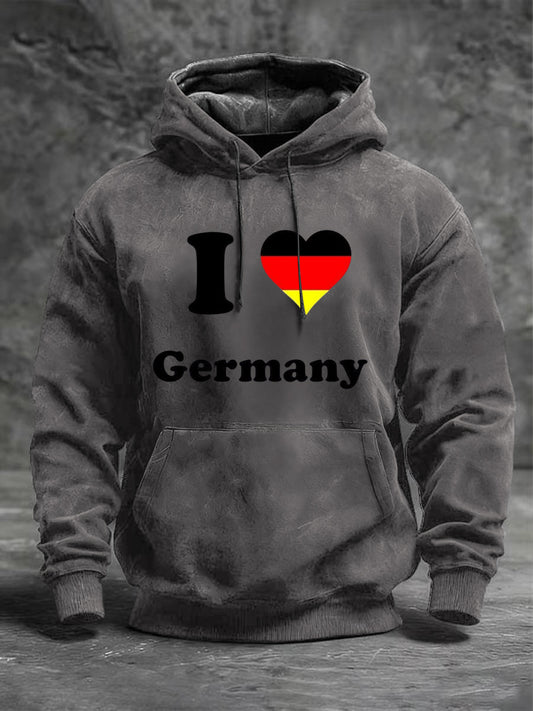 Férfi szürke "i love germany" szívritmus